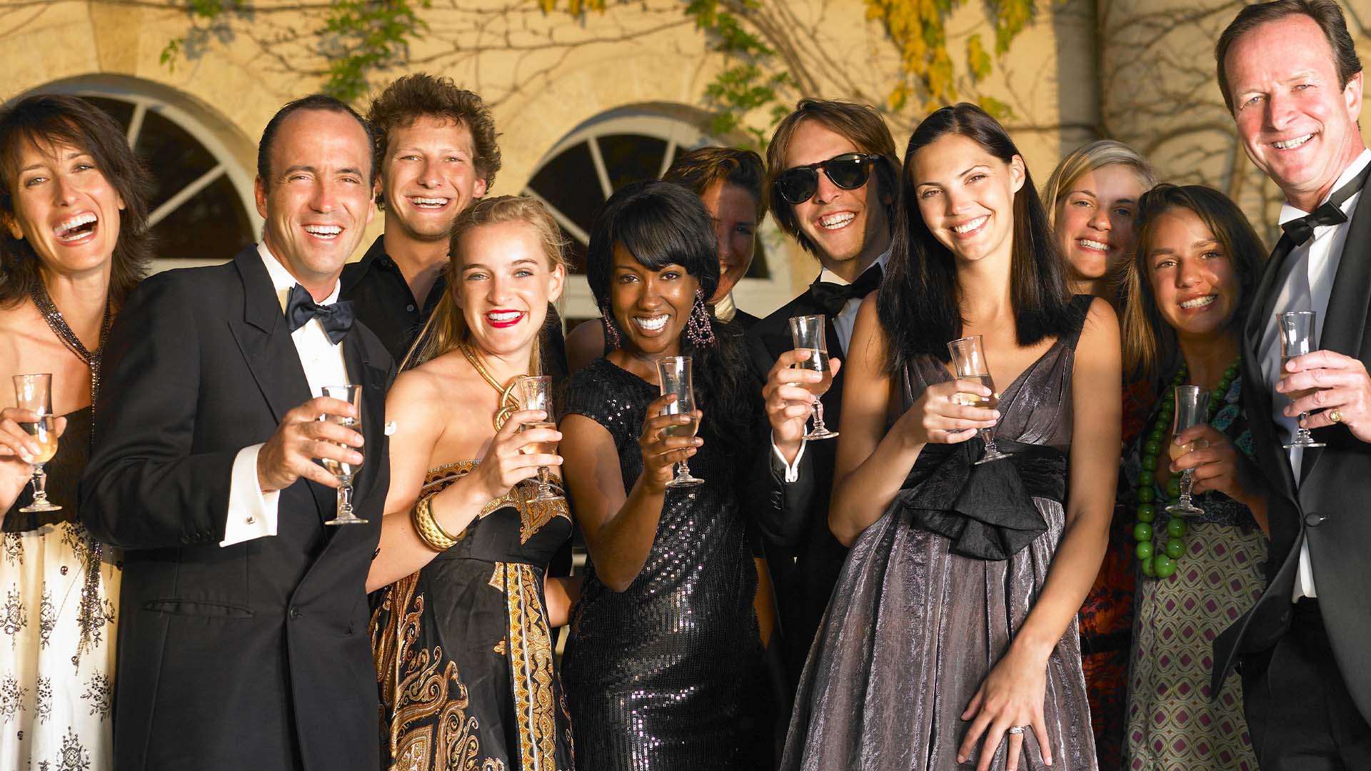 Elegant formal event with affluent California guests representing high-profile clientele requiring discreet therapy services
